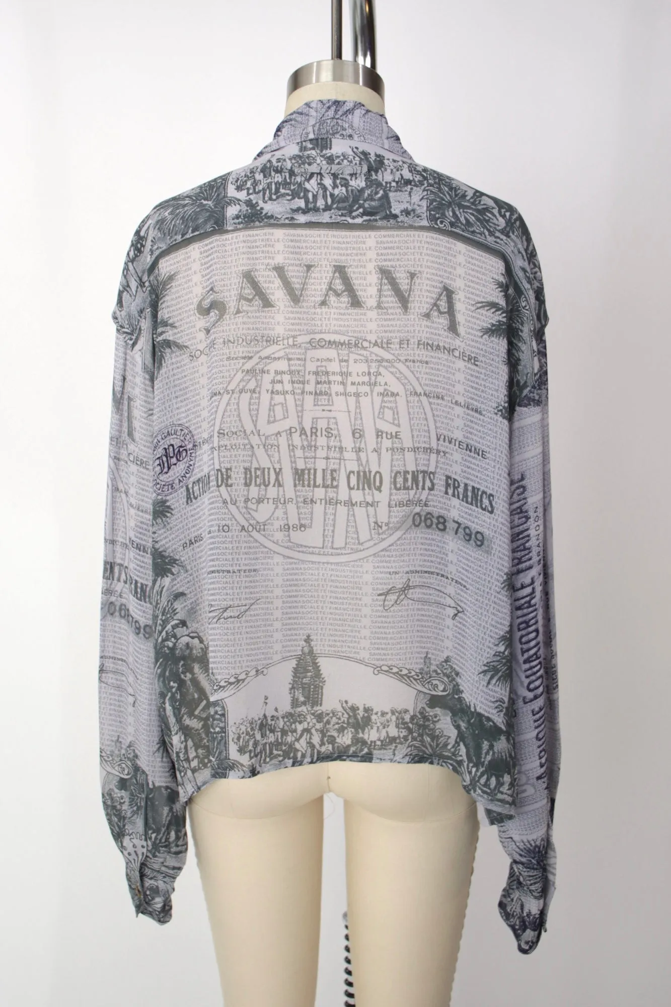 1986 Jean Paul Gaultier Pour Gibo Savana Shirt