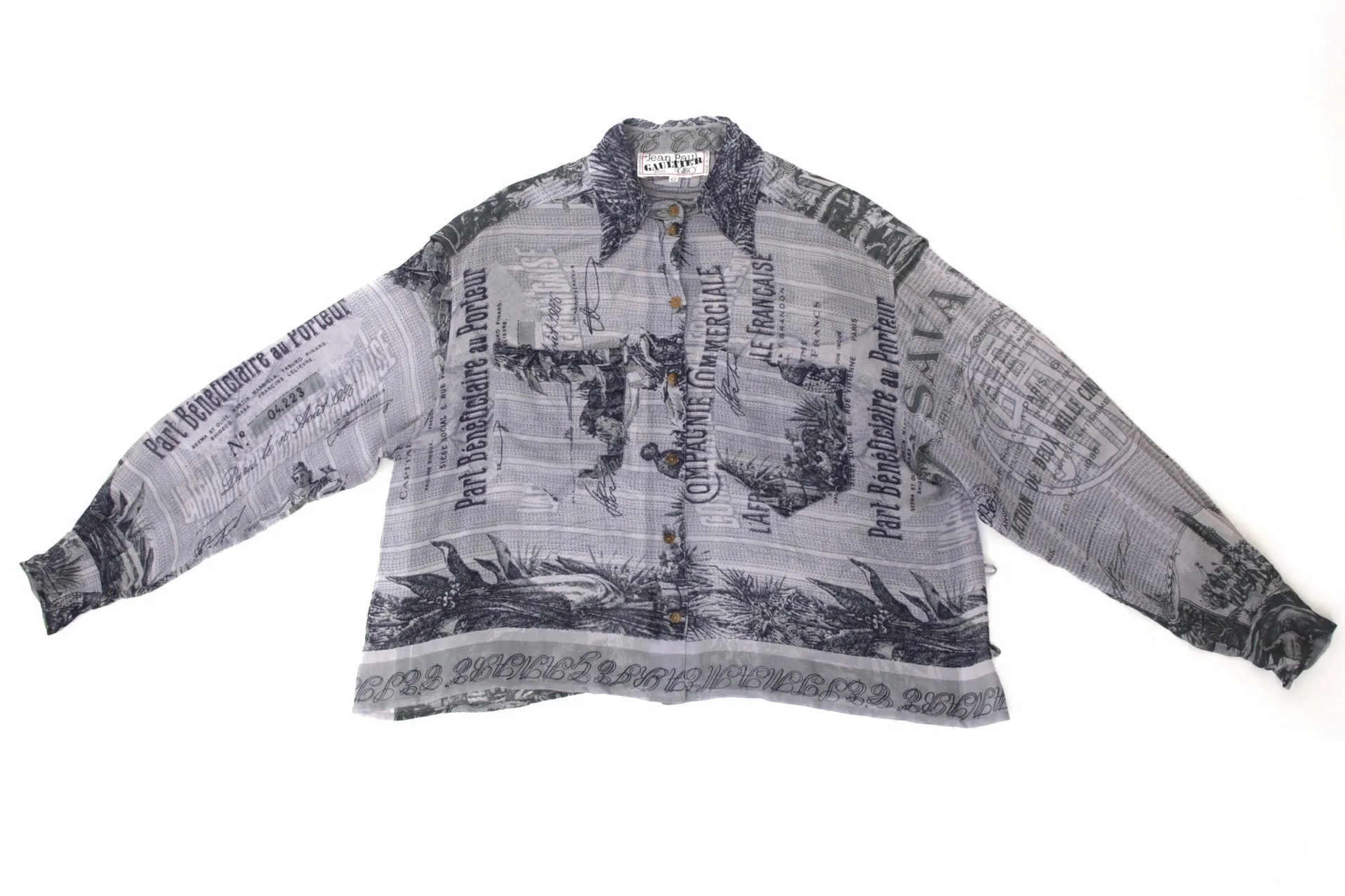 1986 Jean Paul Gaultier Pour Gibo Savana Shirt