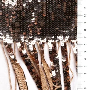 3D Fringed Trim Design Sequin Embroidery Tulle Fabric