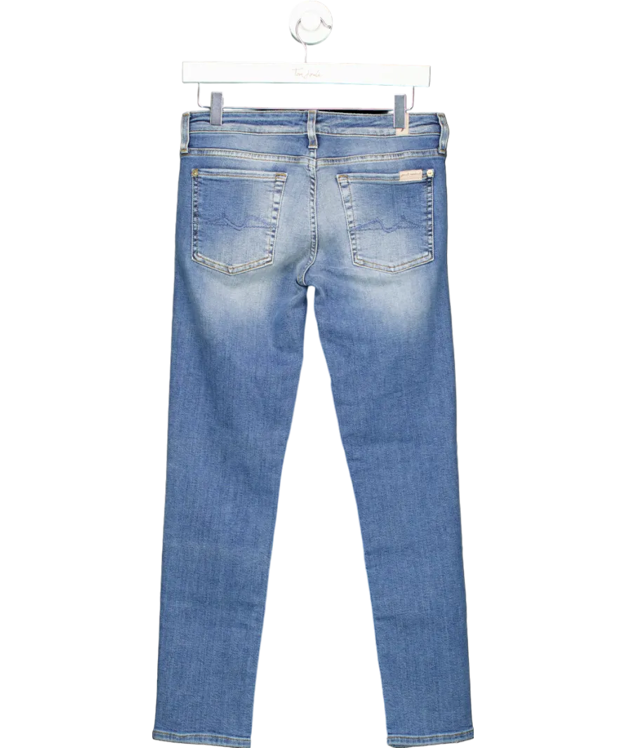 7 For All Mankind Blue The Skinny Slim Illusion Santa Monica UK 8