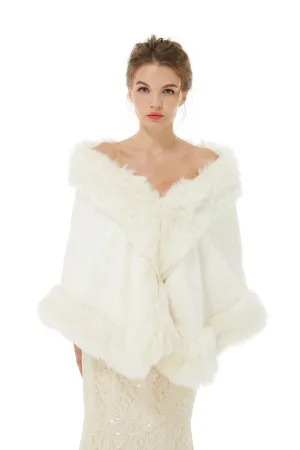 Alis- Winter Faux Fur Wedding Wrap