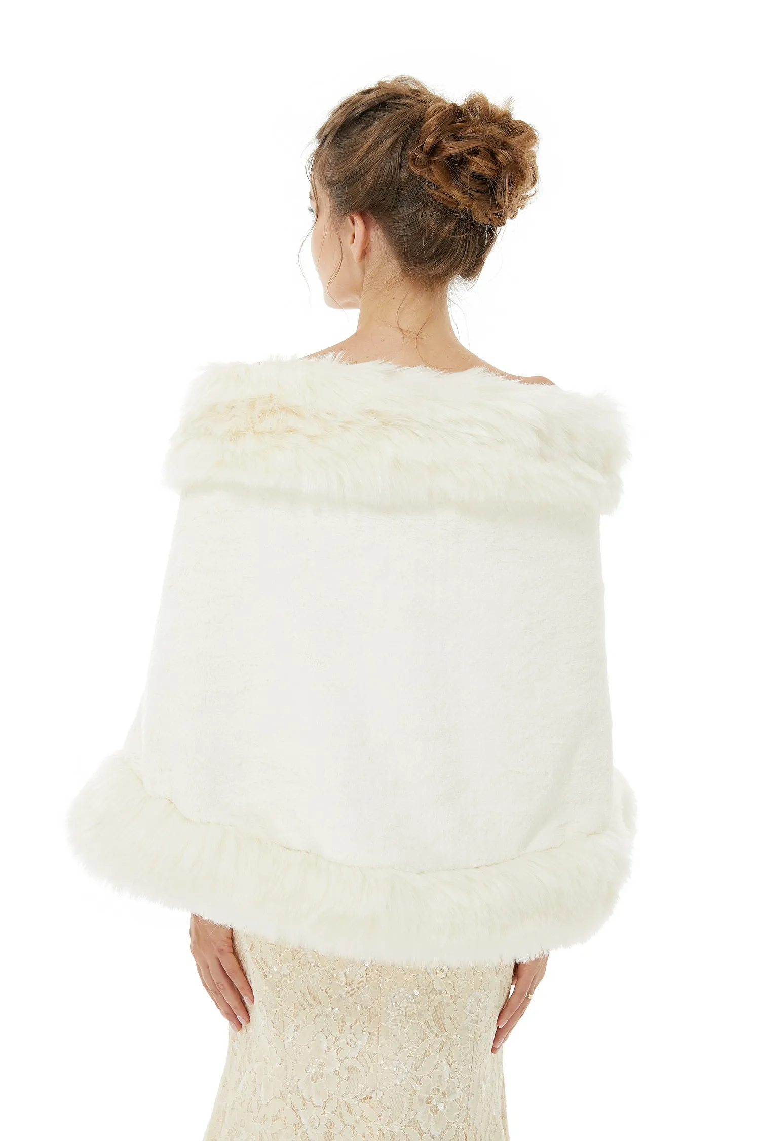 Alis- Winter Faux Fur Wedding Wrap
