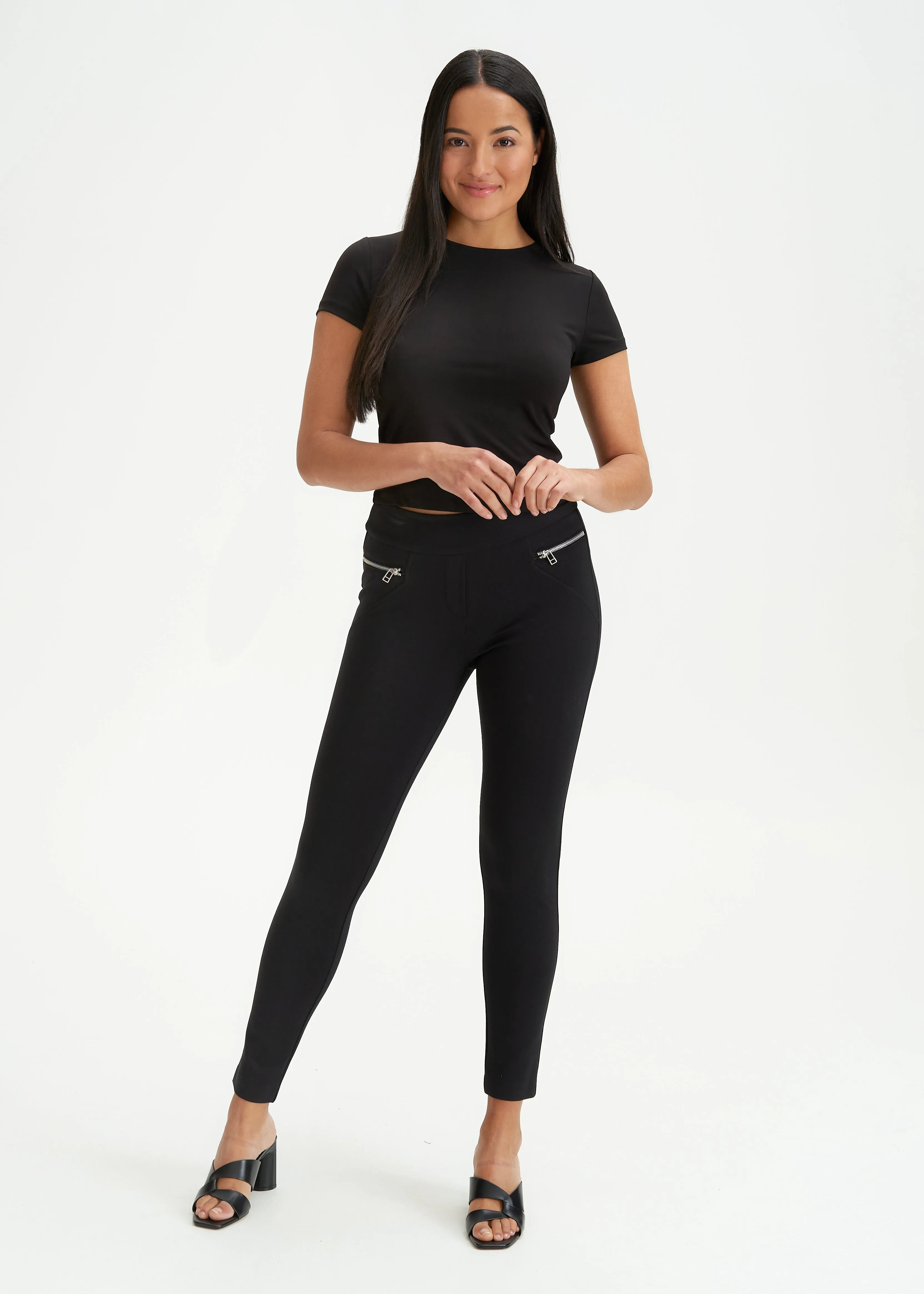 Alyssa Black Ponte Skinny Pant