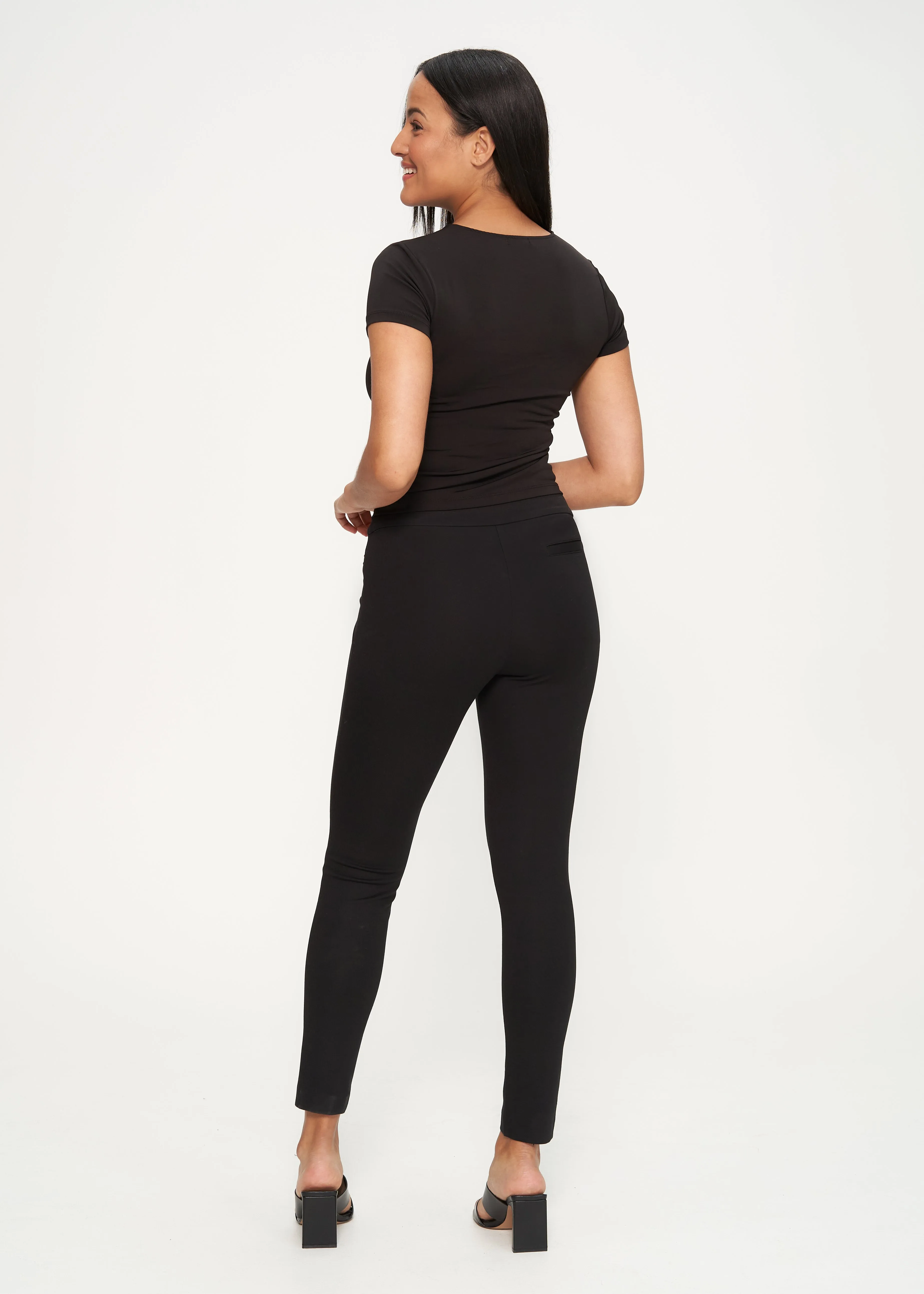 Alyssa Black Ponte Skinny Pant