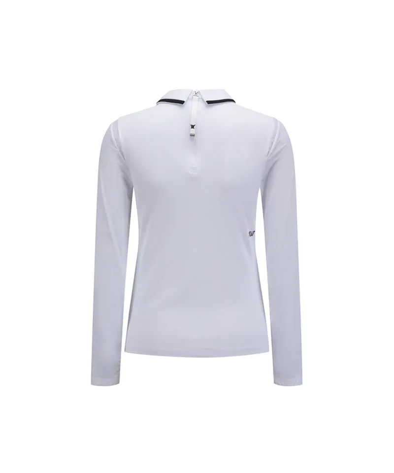 ANEW Golf Women's SM Mesh Hybrid Long T-Shirt - White