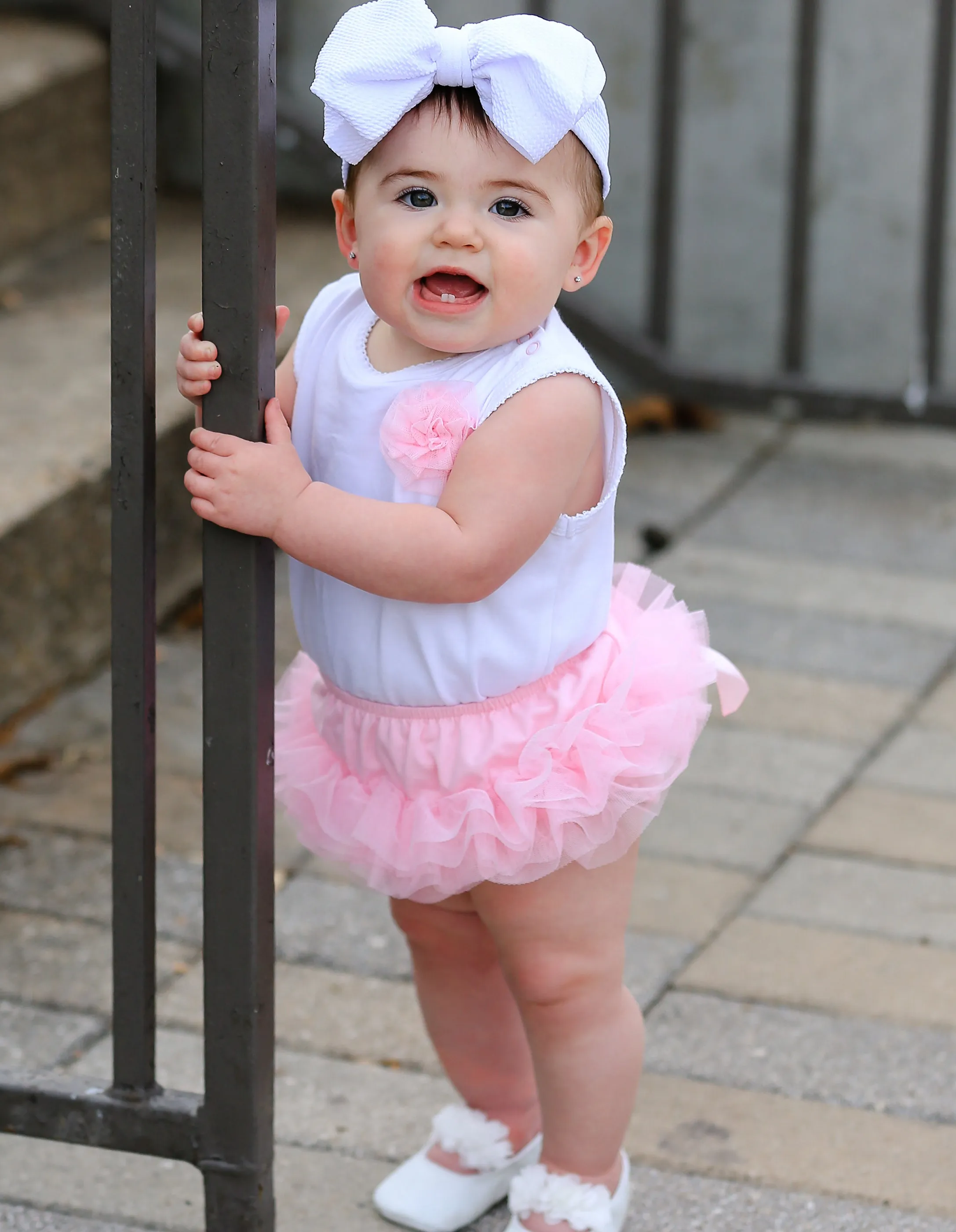 AnnLoren Girls Pink Tutu Ruffled Butt Bloomer Baby/Toddler Diaper Cover