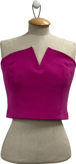 Anthropologie Pink Maeve Strapless Corset Top UK L