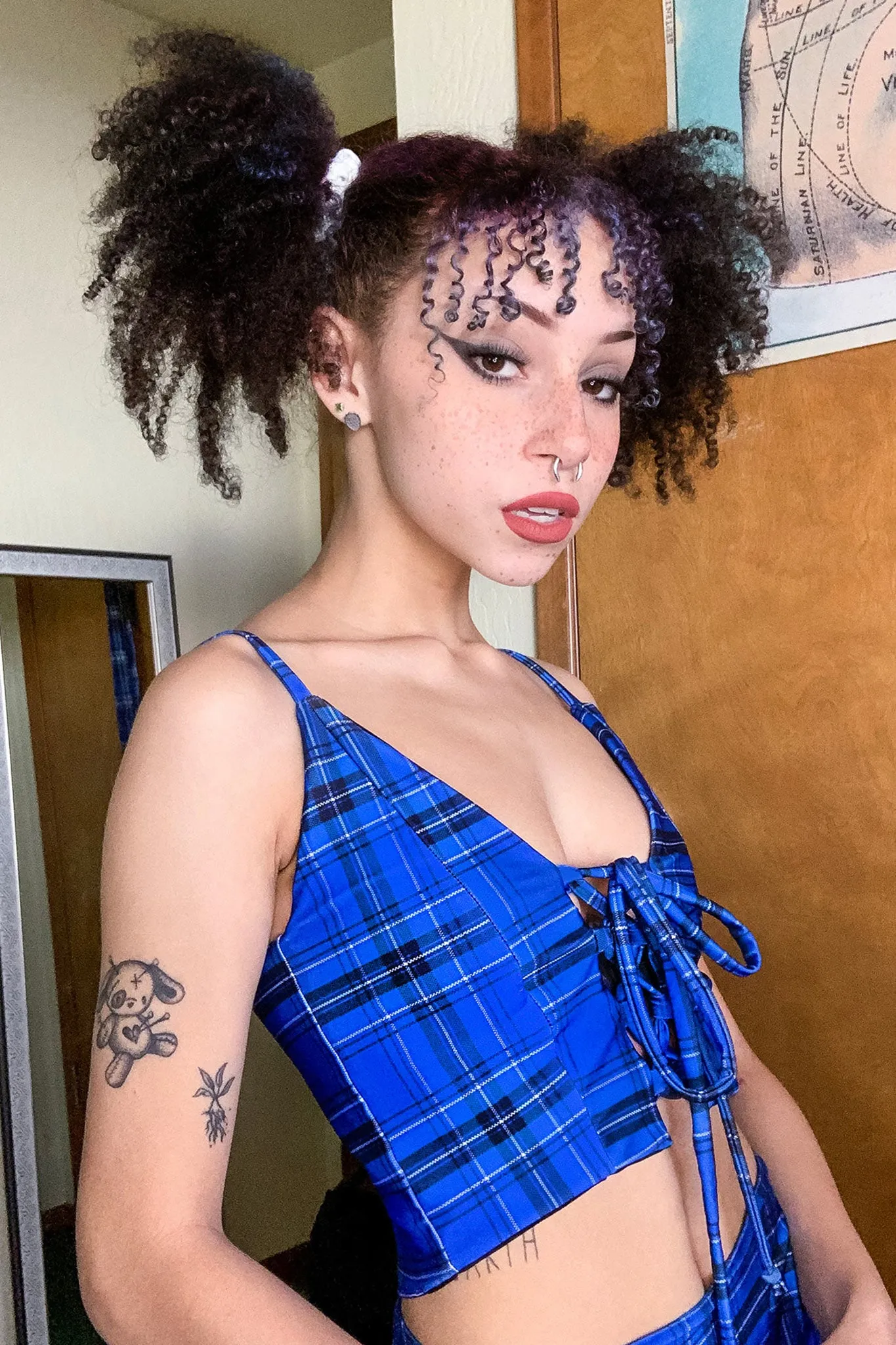 As If Plaid Corset Top