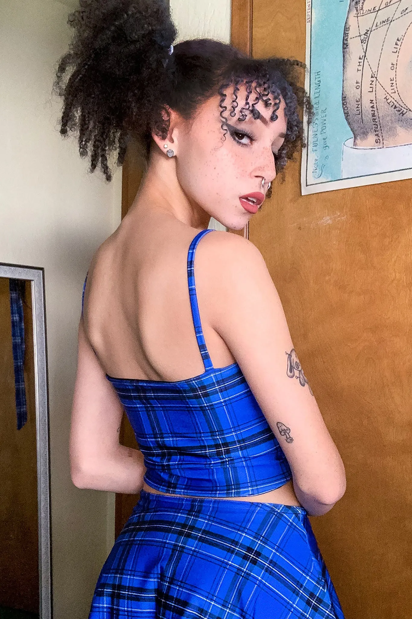 As If Plaid Corset Top