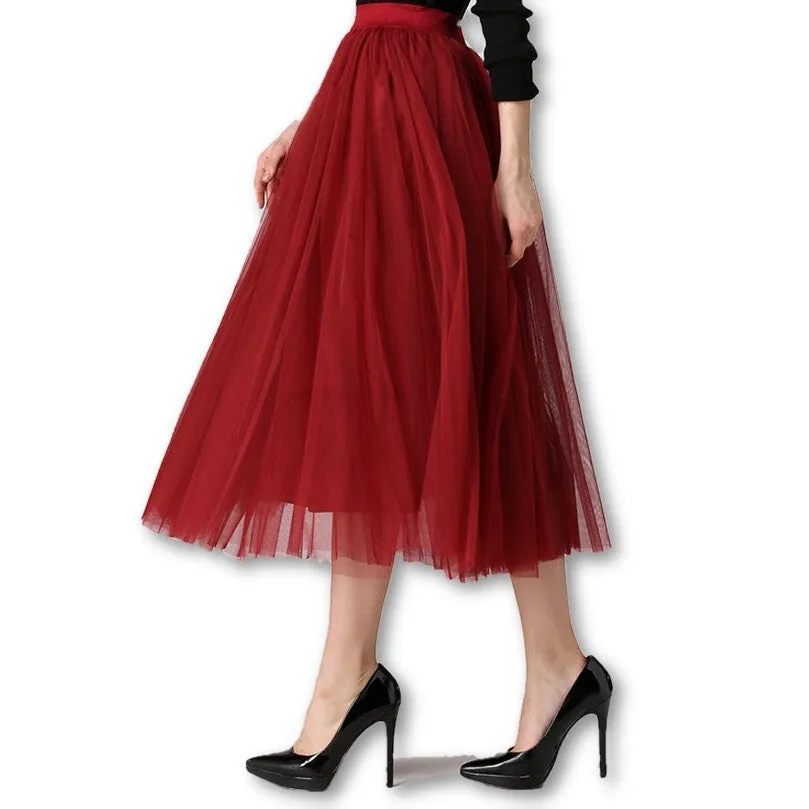 autumn fashion faldas korean style 8 m big swing maxi skirts womens winter jupe high waist tutu adult long tulle skirt