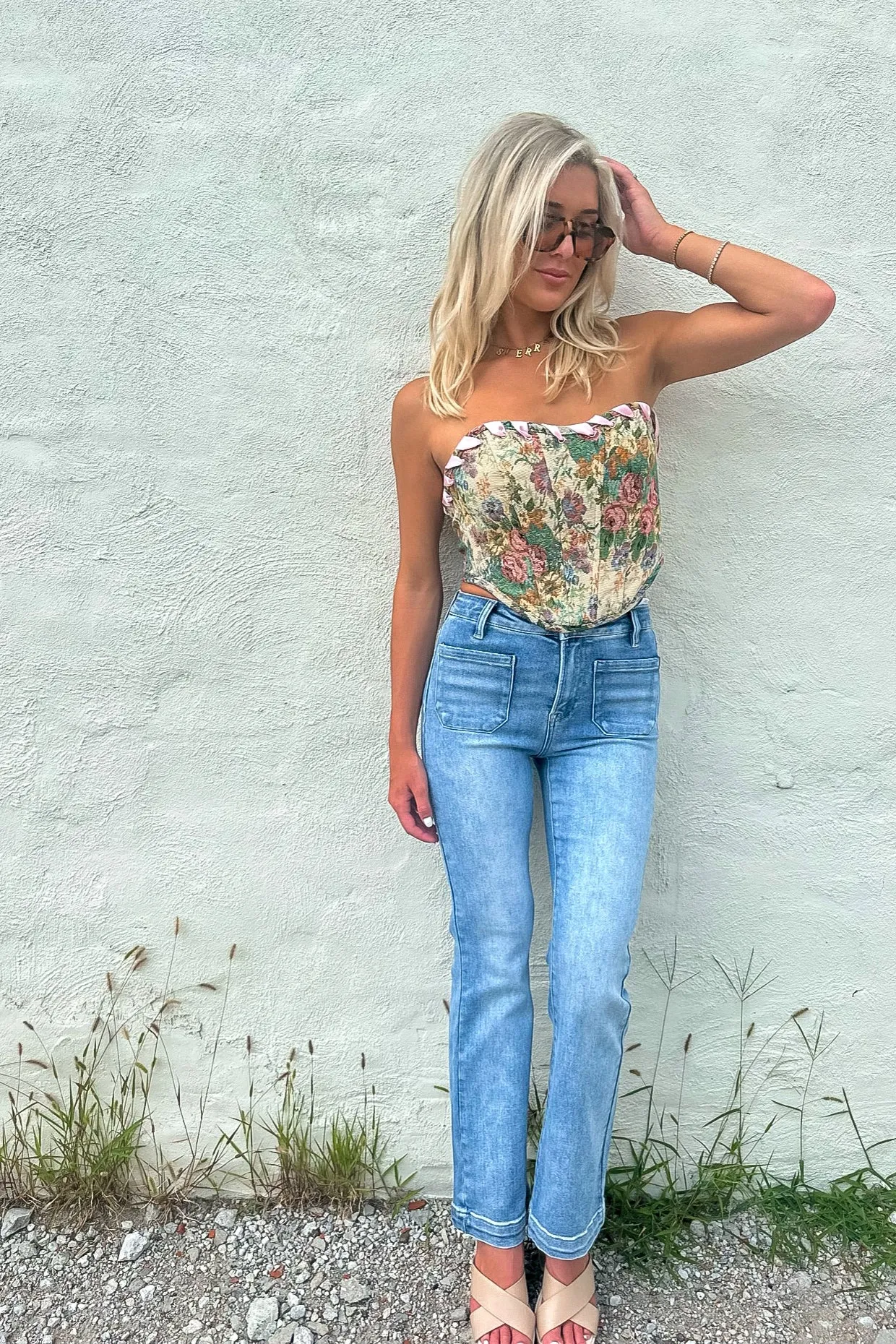 Bailee Tapestry Corset Top - FINAL SALE