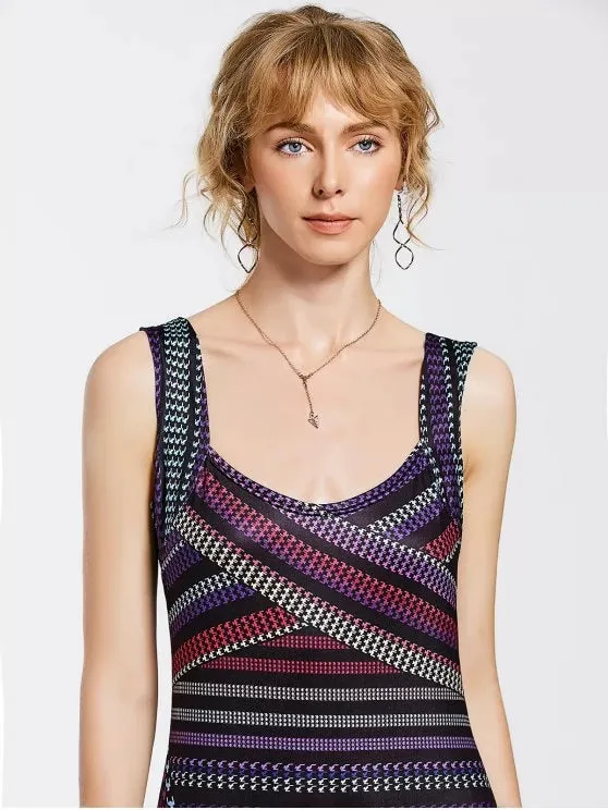 BerryBetty - Gorgeous Printed Mini Bodycon Dress