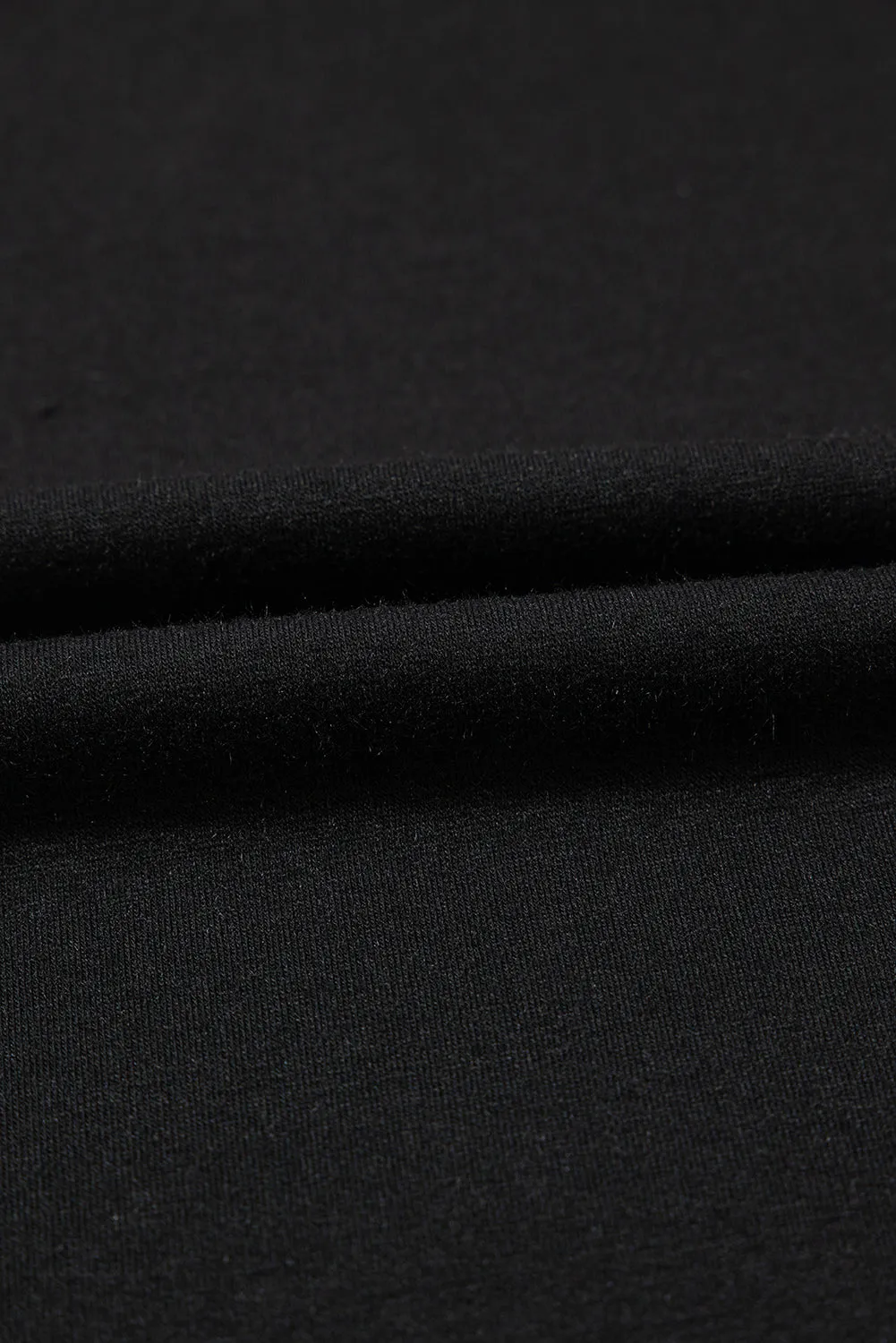 Black Leopard Print Patchwork Ruffled Sleeve V Neck T Shirt