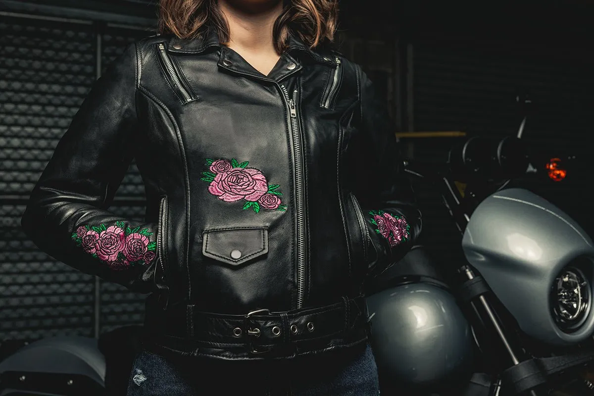 Blossom - Women's Motorcycle Leather Jacket