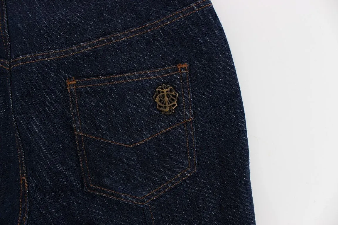 Blue Cotton Stretch Slim Fit Jeans