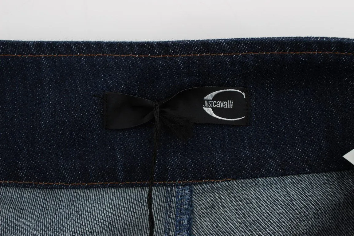 Blue Cotton Stretch Slim Fit Jeans