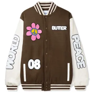 Butter Goods - World Peace Varsity Jacket Brown