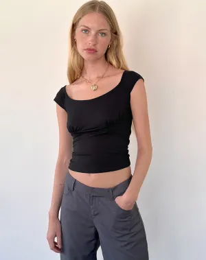 Cania Top in Black Lycra
