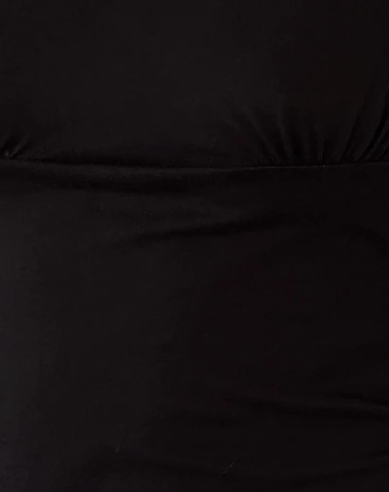 Cania Top in Black Lycra