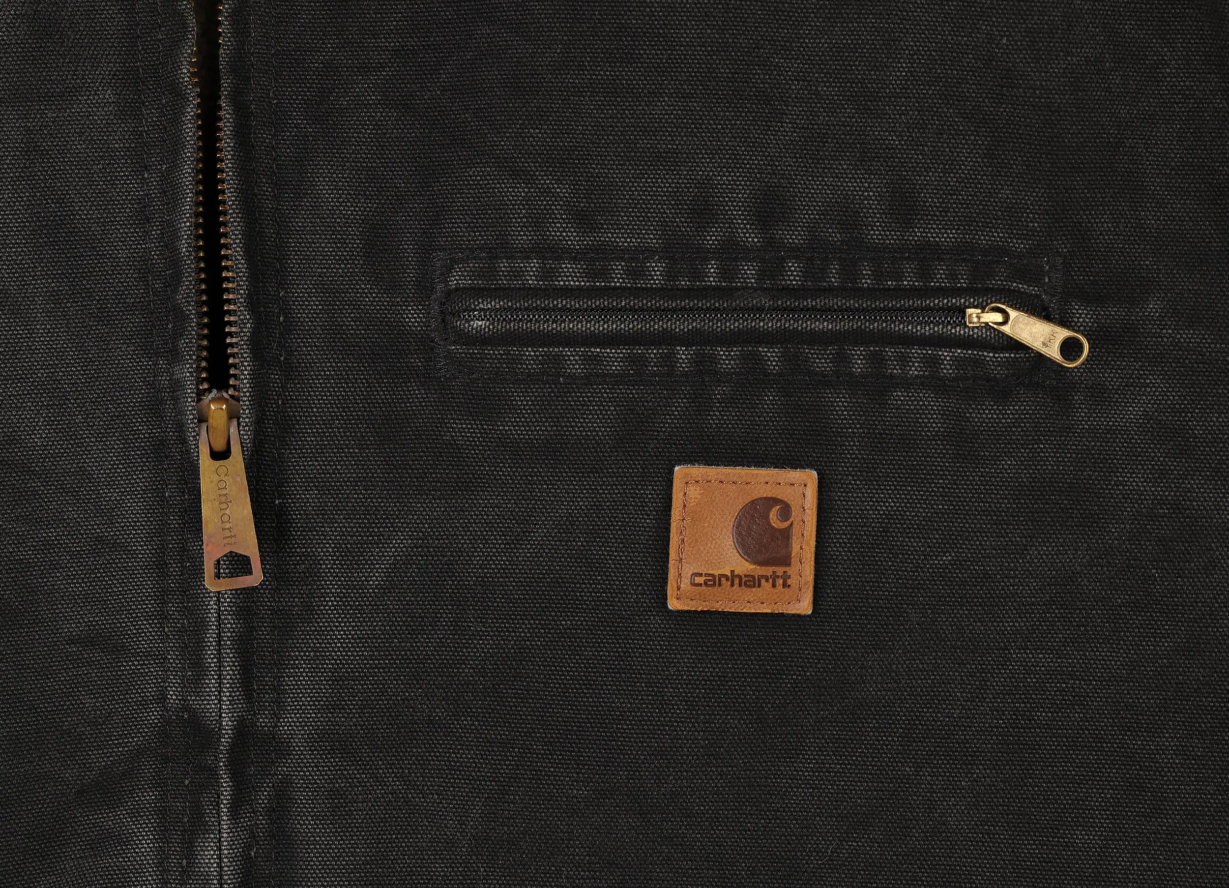 Carhartt Fleece Lined Hooded Work Jacket - Black - L