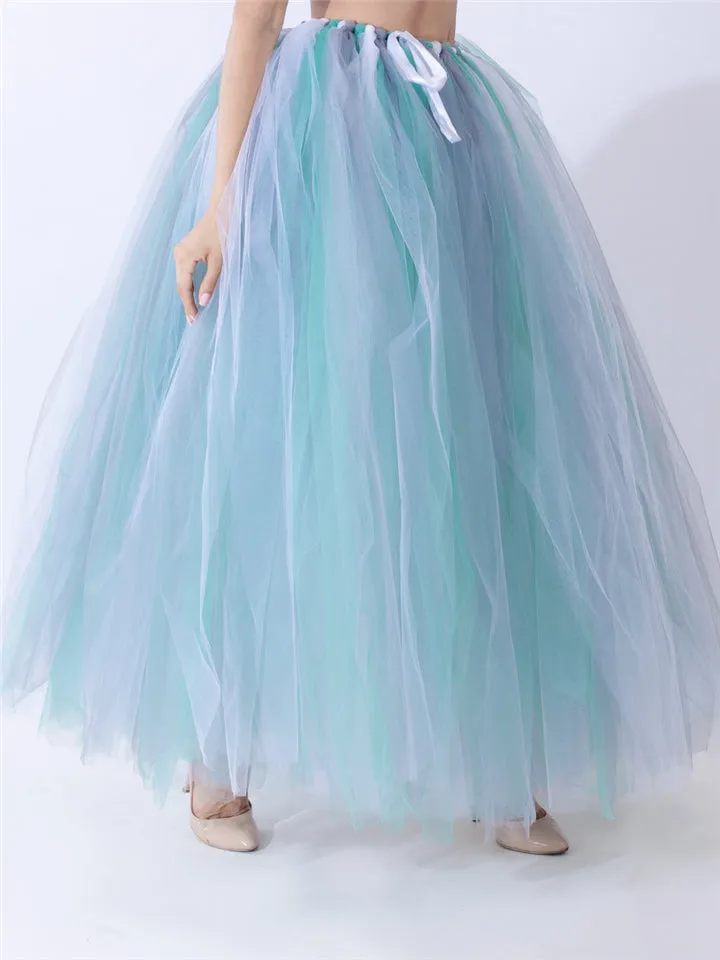 Casual Fashion Multiple Layers One Size Long Tulle Skirts