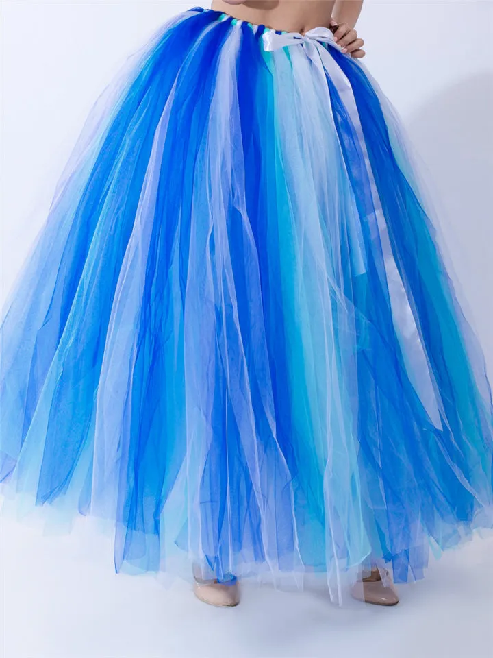 Casual Fashion Multiple Layers One Size Long Tulle Skirts
