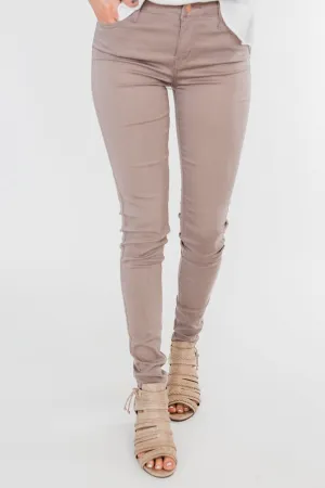 Celebrity Pink Skinny Jeans- Taupe