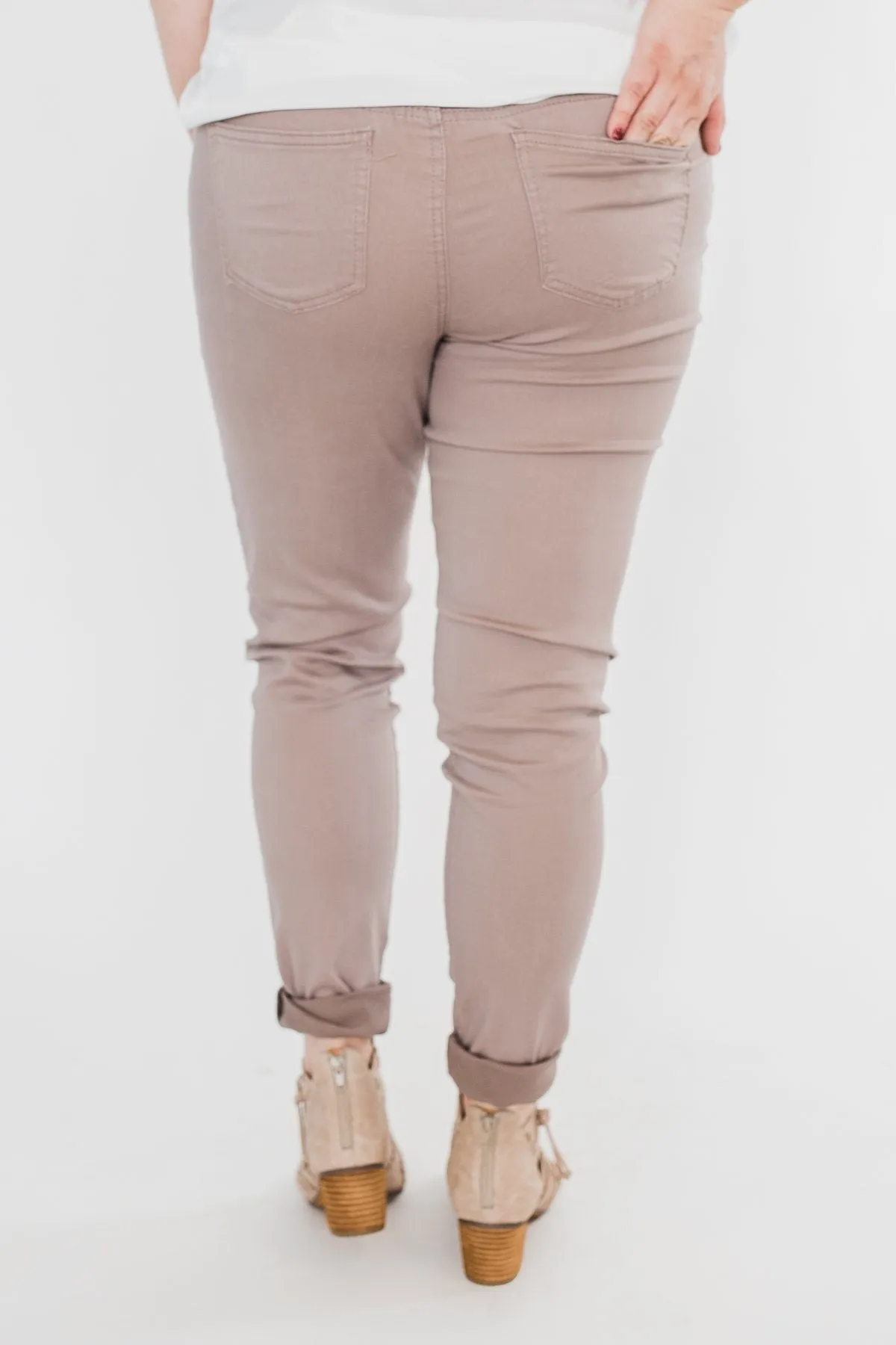 Celebrity Pink Skinny Jeans- Taupe