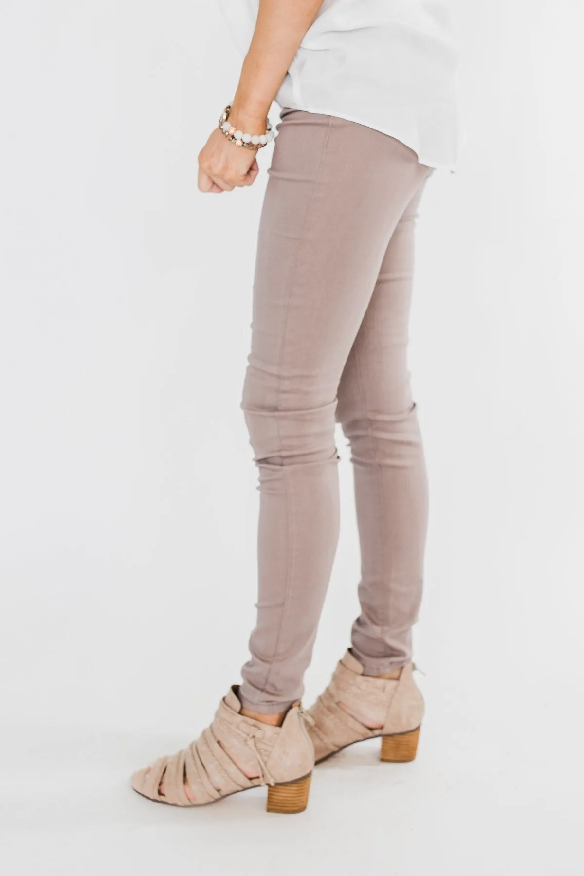 Celebrity Pink Skinny Jeans- Taupe