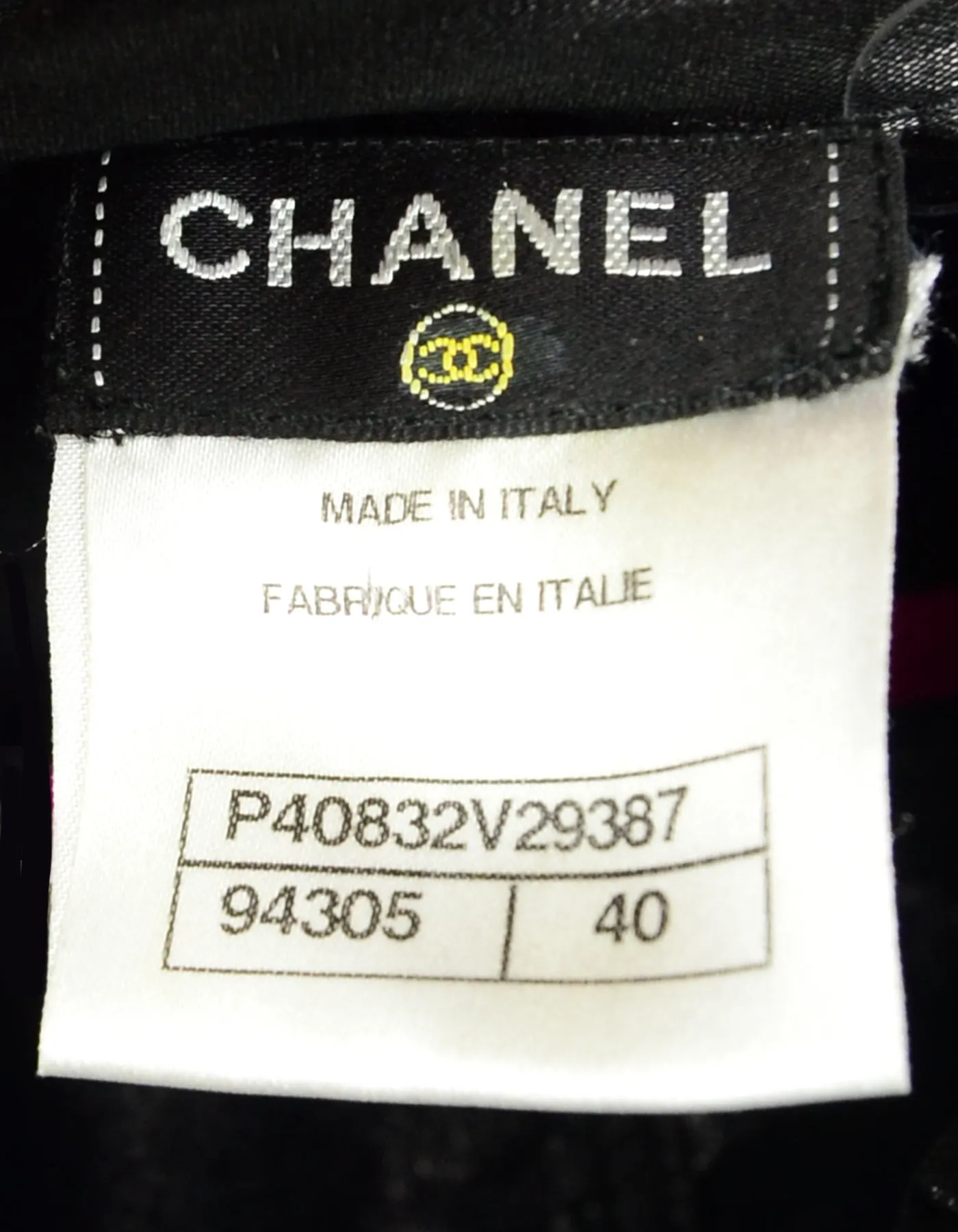 Chanel Black Shiny Snap Jacket with Elastic Cinched Waist sz FR40