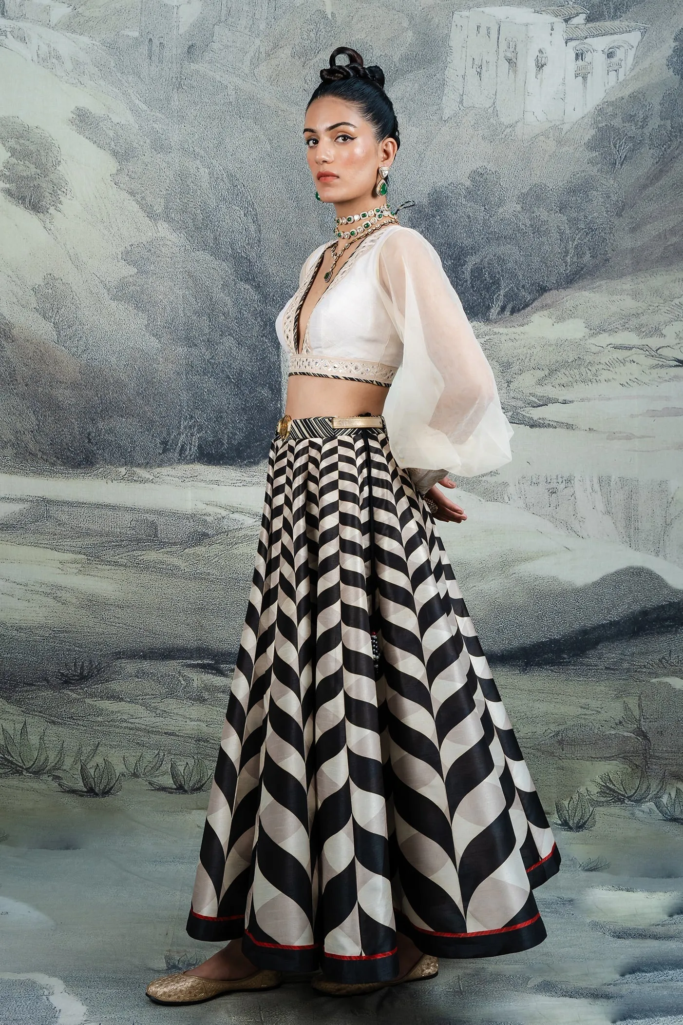 Chevron Skirt Set