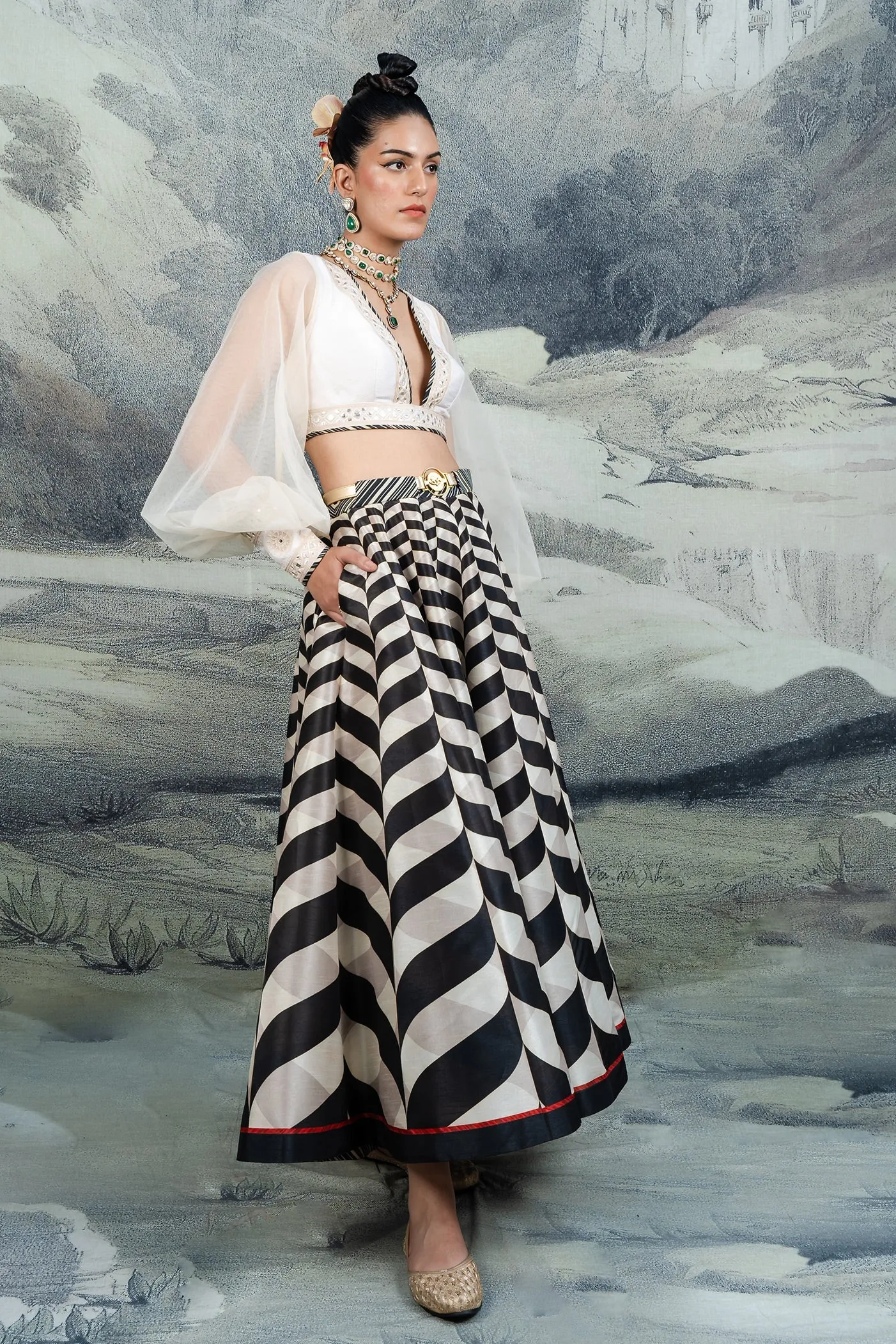 Chevron Skirt Set