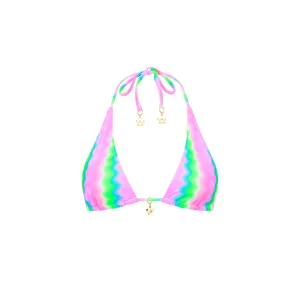Classic Tie Halter Bikini Top - Candy Clouds