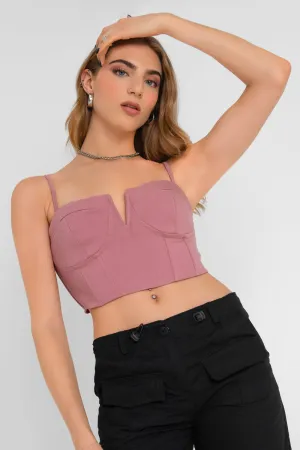 Corset de escote con copas cut out v