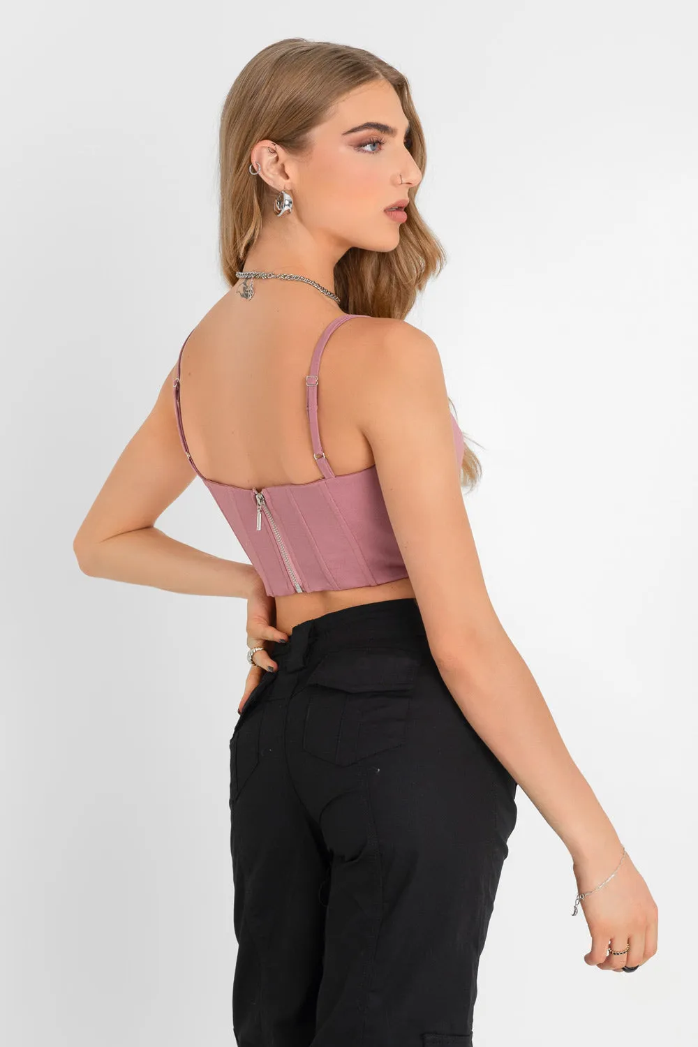 Corset de escote con copas cut out v