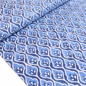 Cotton Voile - Indigo Hand block print