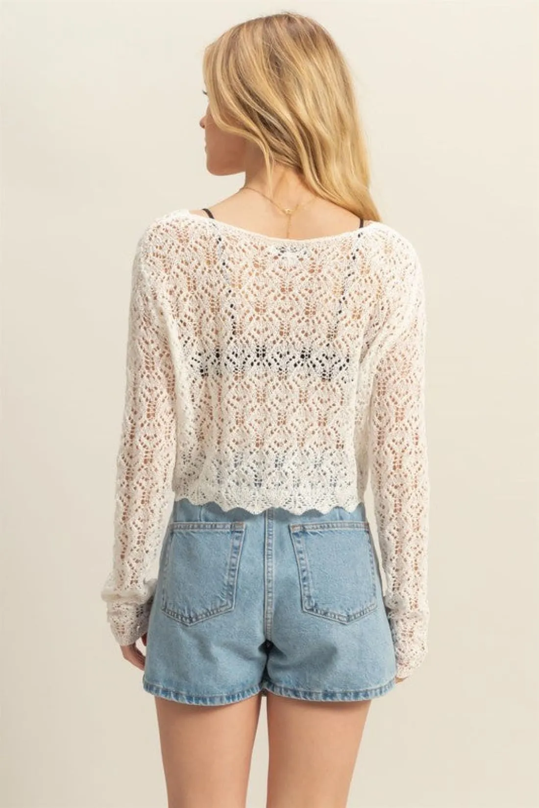 Crochet Cropped Cover Up
