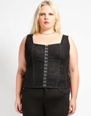 CURVE HOOK EYE LACE CORSET