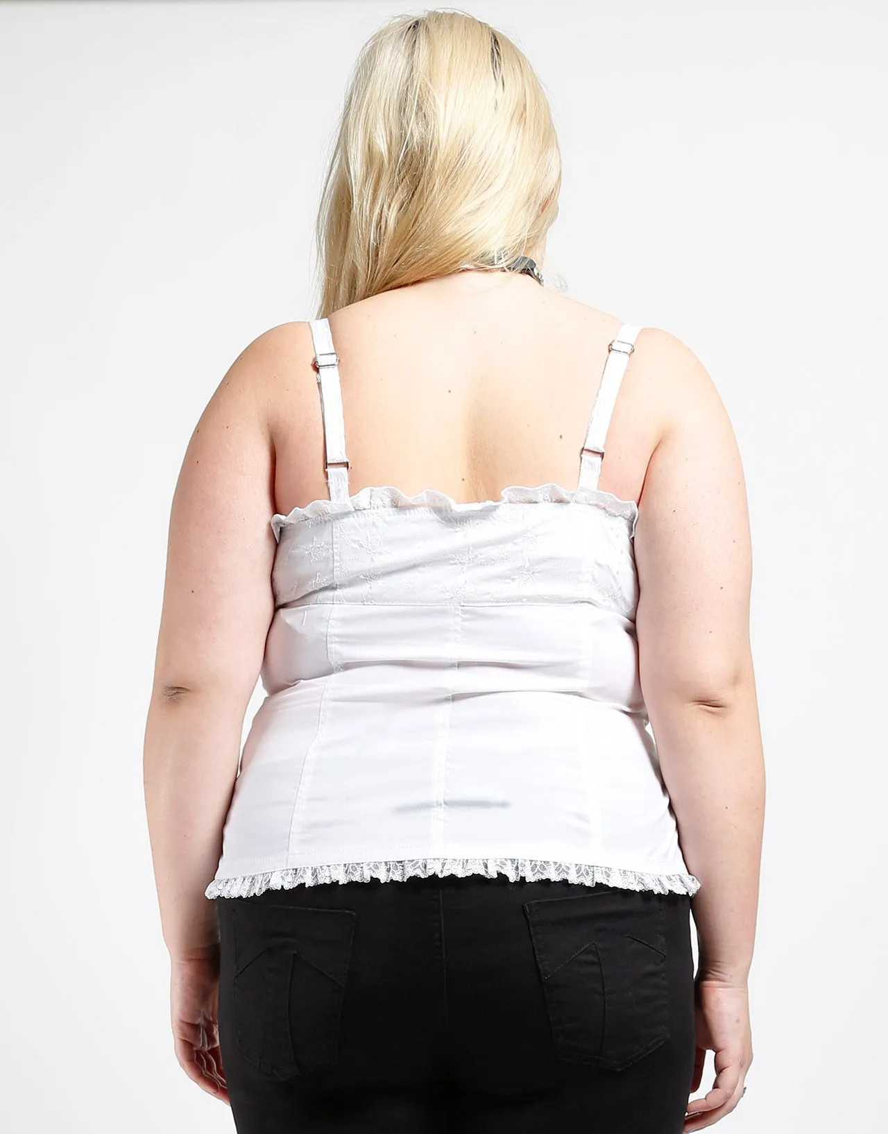 CURVE SKULL EMBROIDERY CORSET