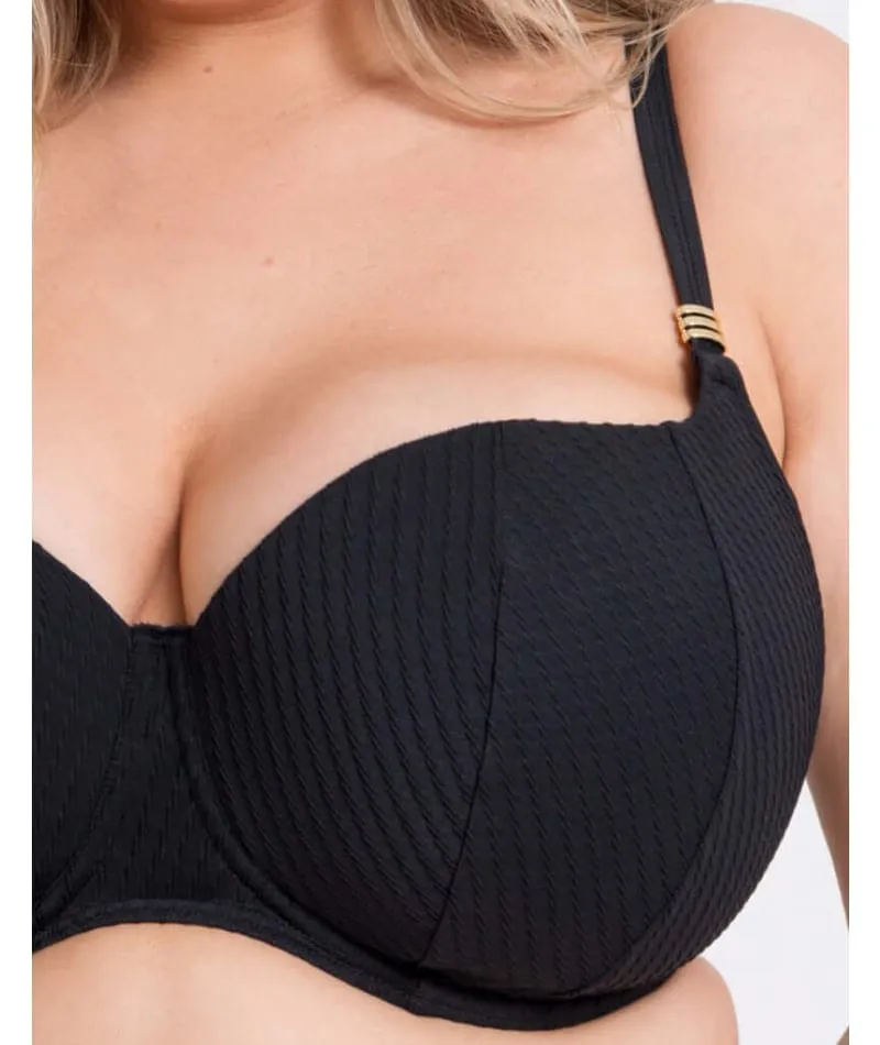 Curvy Kate Jet Set Balcony Bikini Top - Black