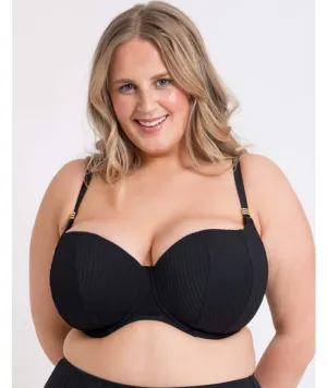 Curvy Kate Jet Set Balcony Bikini Top - Black
