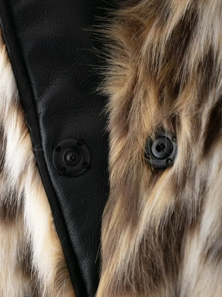 DCRB Faux Leopard Furr Jacket