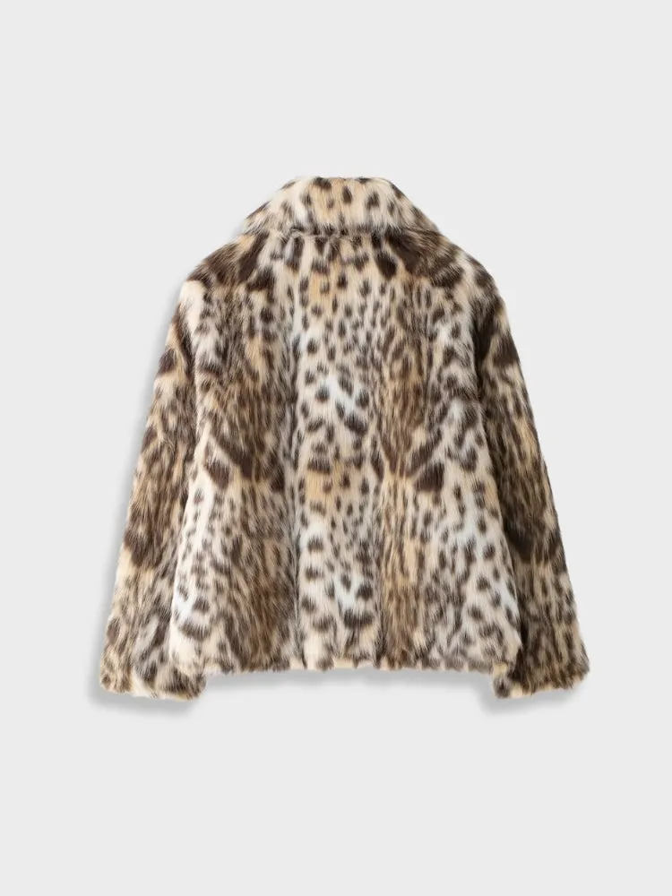 DCRB Faux Leopard Furr Jacket