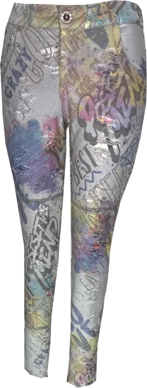 Distressed Denim Skinny Pants
