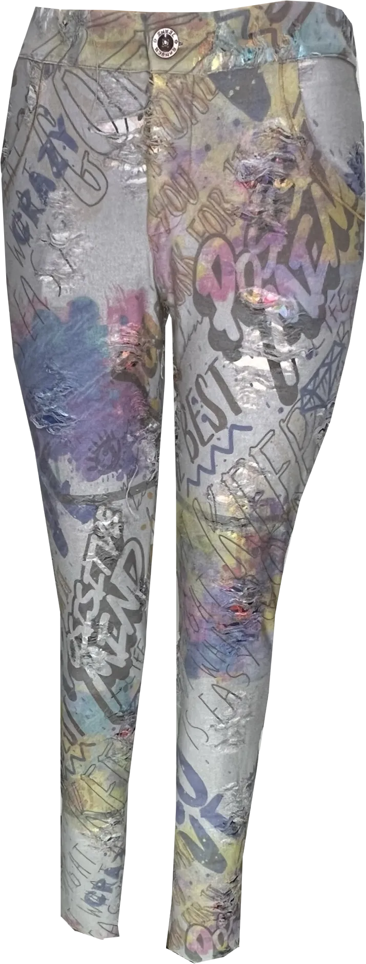 Distressed Denim Skinny Pants