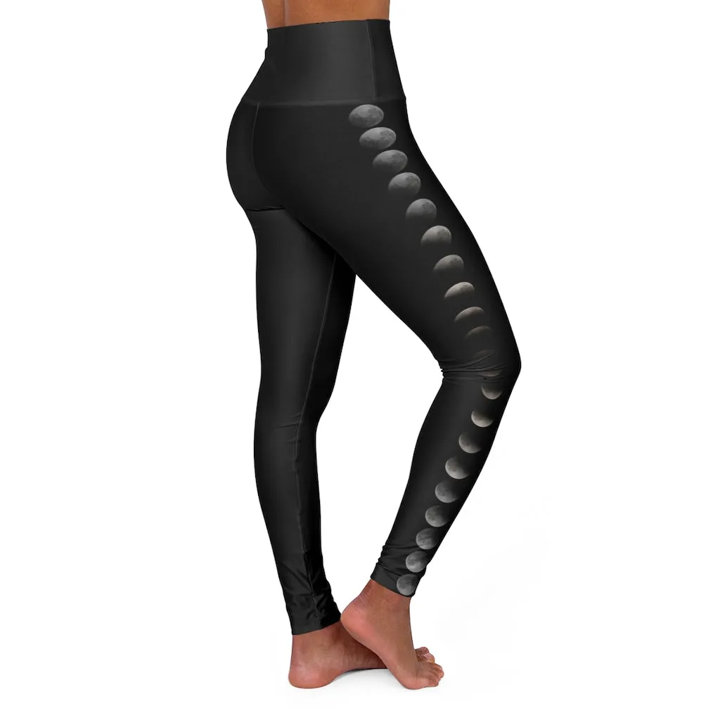Double Moon Eclipse High Waisted Yoga Leggings