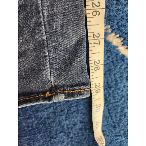 Driftwood Women's Embroidered Dark Wash Skinny Jeans 28