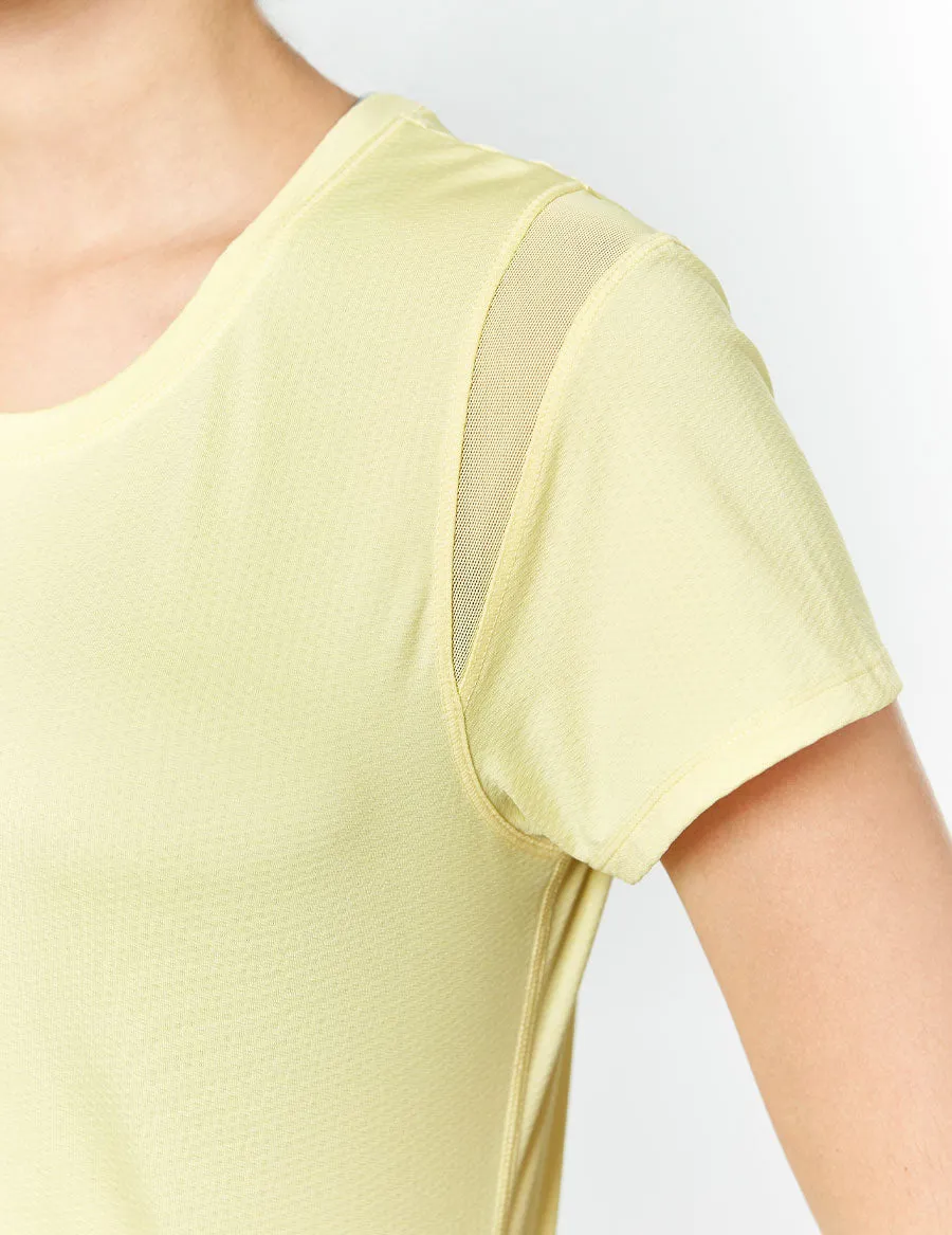 easyoga LA-VEDA Heptagon Short Sleeve - Y07 Cream yellow