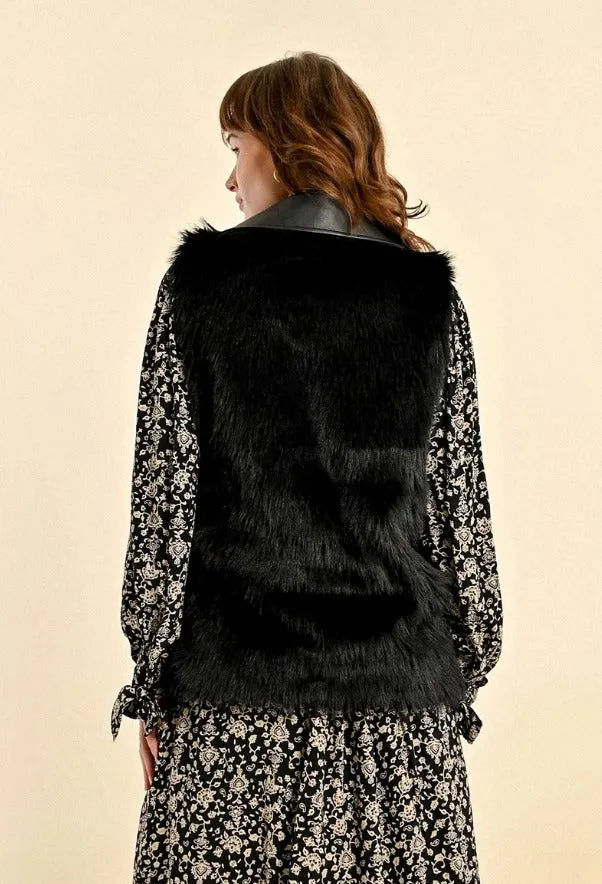 Faux Fur Sleeveless Vest