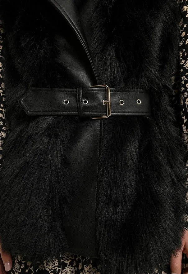 Faux Fur Sleeveless Vest